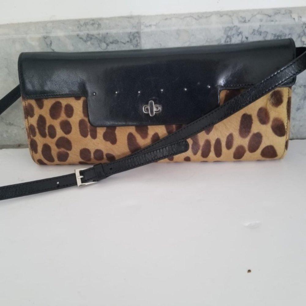 NEW Cheetah Print Leather Monsac Purse Handbag